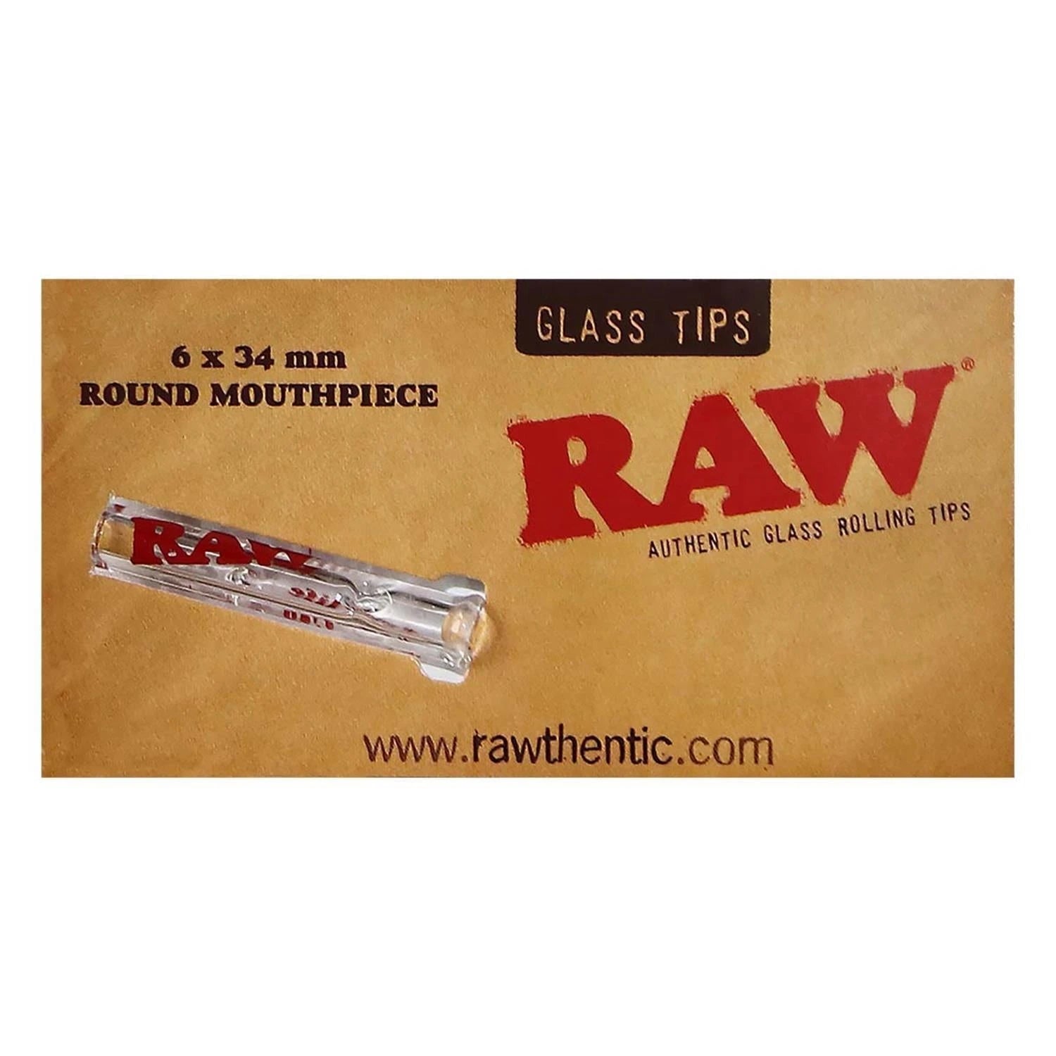 RAW Glass Tips 6x35mm Round Mouthpiece RAW